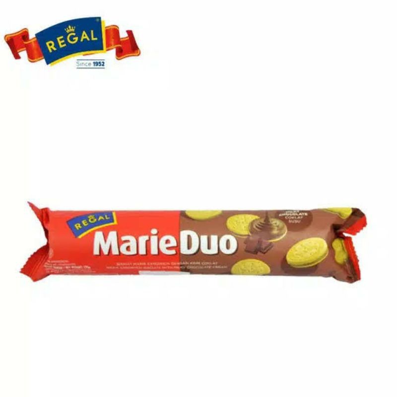 

Biskuit Regal Marie Duo Krim Coklat 100 gr