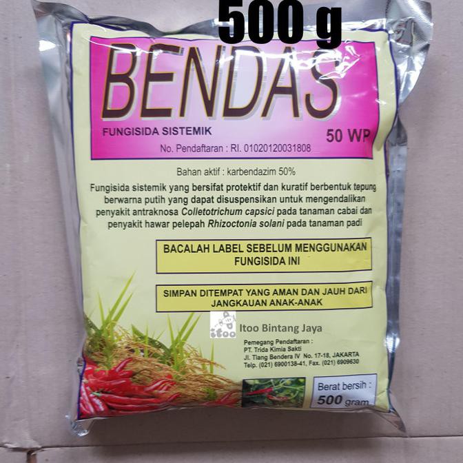 Kualitas Terbaik Bendas 50wp Fungisida Sistemik 500 Gram Bahan Aktif Karbendazim 50 Shopee Indonesia