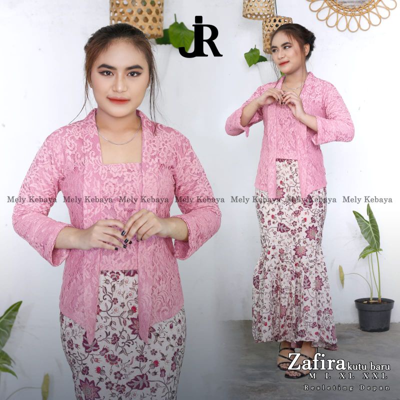 Setelan Kebaya Zafira Kutu Baru / Kebaya Kutu baru Modern / Kebaya Kutubaru busui / Rok duyung