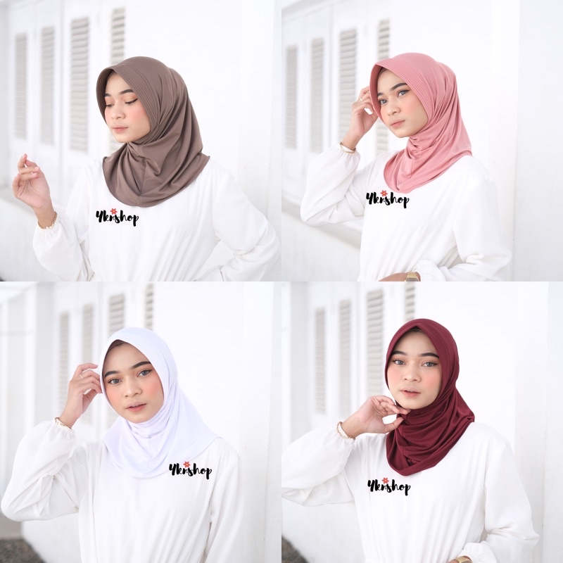 Jilbab Sport / Hijab Olahraga bahan Lycra / Bergo Sport