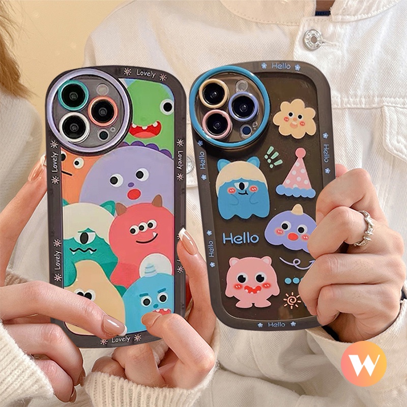 Soft Case TPU Motif Kartun Monster Untuk Samsung A04s A03s A31 A50 A33 A32 A23 A12 A13 A52 A51 A30s A50s A02s A52s A22 A11 M32 M22 M03S