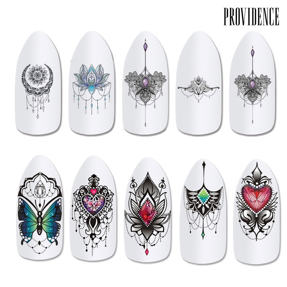 Providence Lovely Butterfly Chandelier Petal Nail Art Sticker Water Transfer Decal Manicure