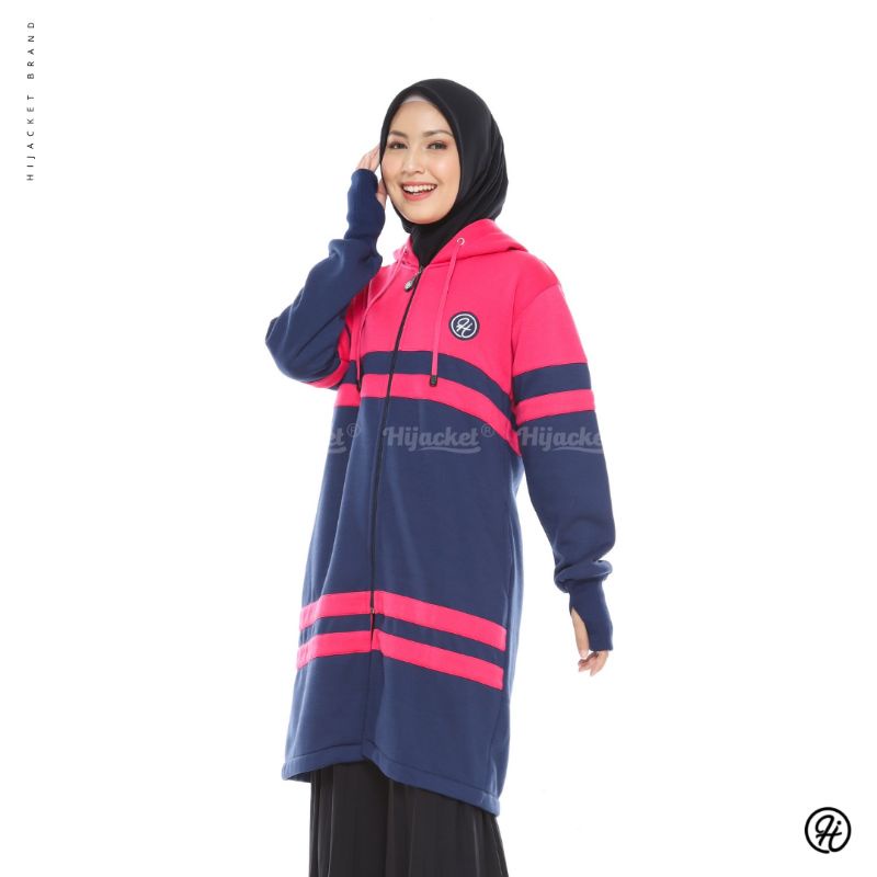 ⭐BUY 1 GET 2 GIFT⭐ HIJACKET® ORIGINAL MALIKA JAKET MUSLIMAH ROUNDHAND-NAVY