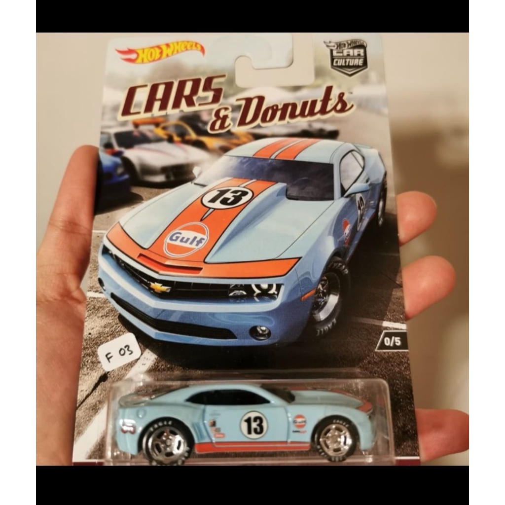 Hot Wheels 13 COPO CAMARO GULF Biru HW Hotwheels Cars &amp; Donuts HW Hotwheels Car Culture Premium Boxed Box