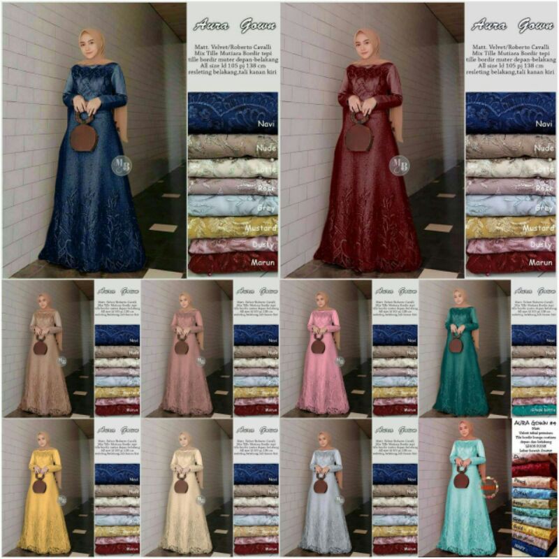 Gamis Pesta Jumbo dan Standar Gamis brokat anak muda Gamis Pesta wedding Jumbo