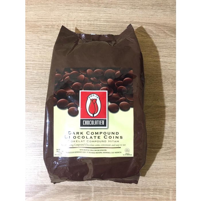 

Bahan Kue Tulip Dark Compound Coin 2,5Kg