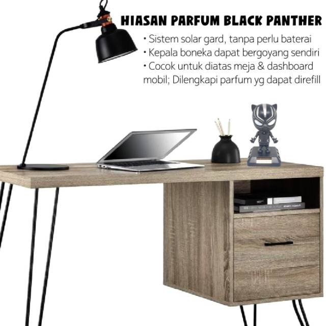 Hiasan Dashboard mobil pajangan ruangan+ Bonus parfum Black Panther