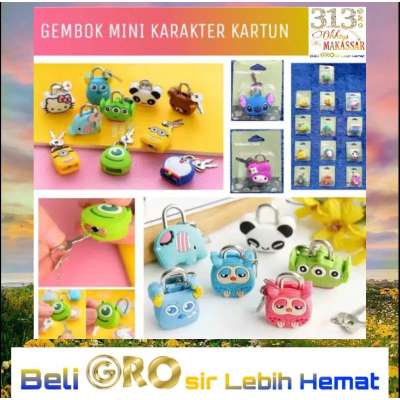 Flash Sale Gembok Mini Karakter Kartun nebbObwirOVOA5
