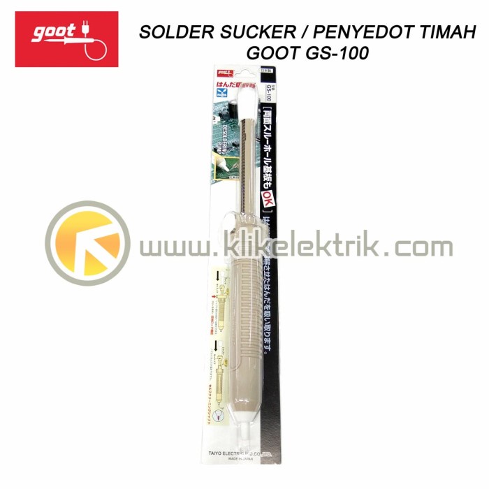 Solder Sucker Goot Gs100 Ori Japan