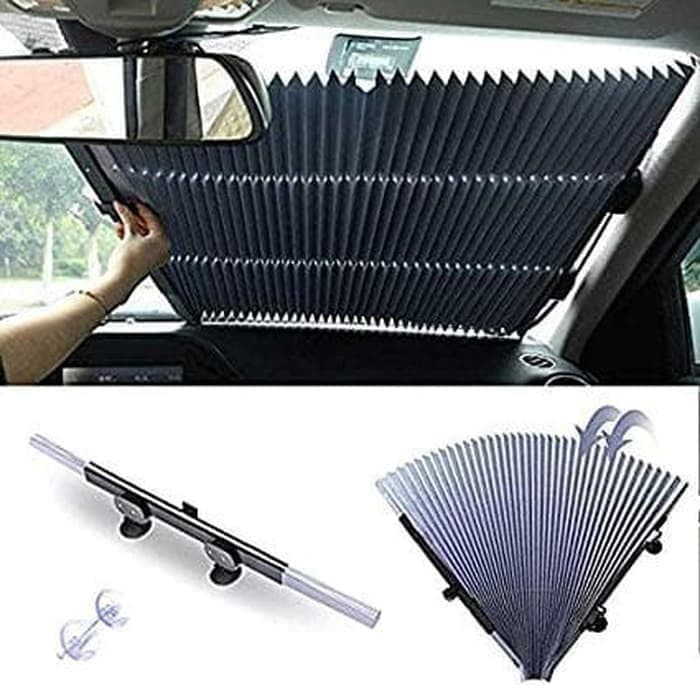 Sun Shield Sunshield Telescopic Mobil Sunshade Kerai lipat automatis