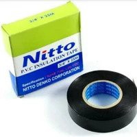 Isolasi NITTO Hitam Tape Listrik PVC/Isolasi Kabel 600V 80&quot;C Tahan Api