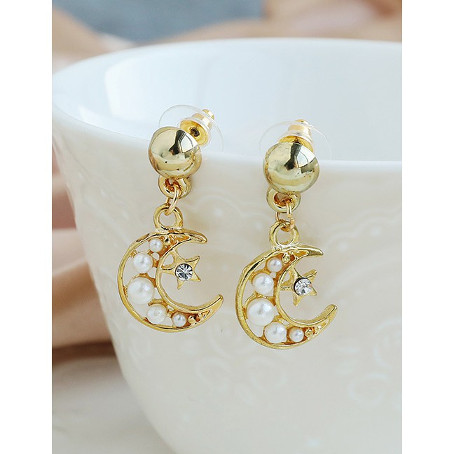 LRC Anting Tusuk Fashion  Alloy Flower Earrings P4754