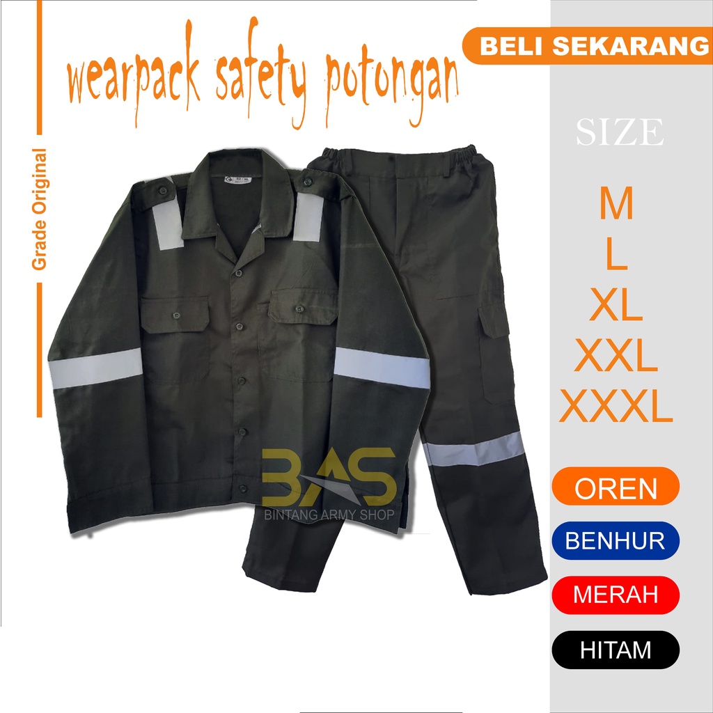 Grosir Wearpack  Safety /Setelan Baju dan celana /wearpack coverall/ Seragam Kerja Proyek