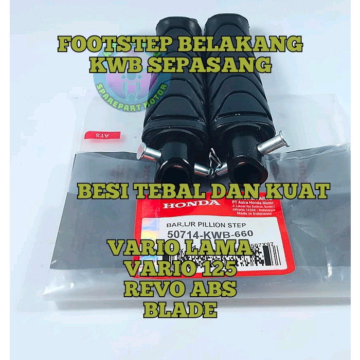 Bastep Belakang Kwb Asli original Motor Honda Beat Esp,Beat street Esp ,Beat Pop , Spacy carbu , VAr