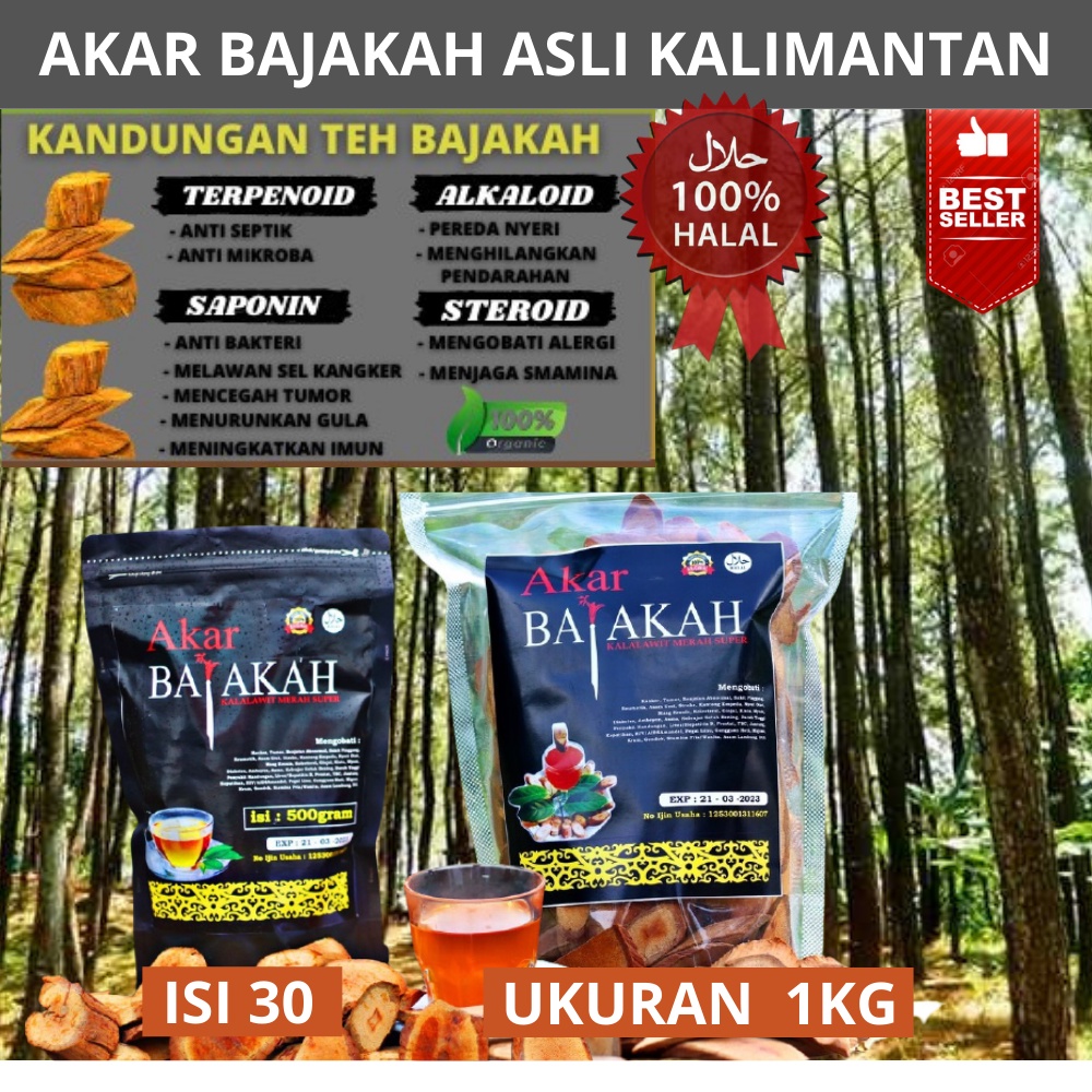 

Akar bajakah teh akar bajakah asli kalimantan ukuran 1kg dan teh celup