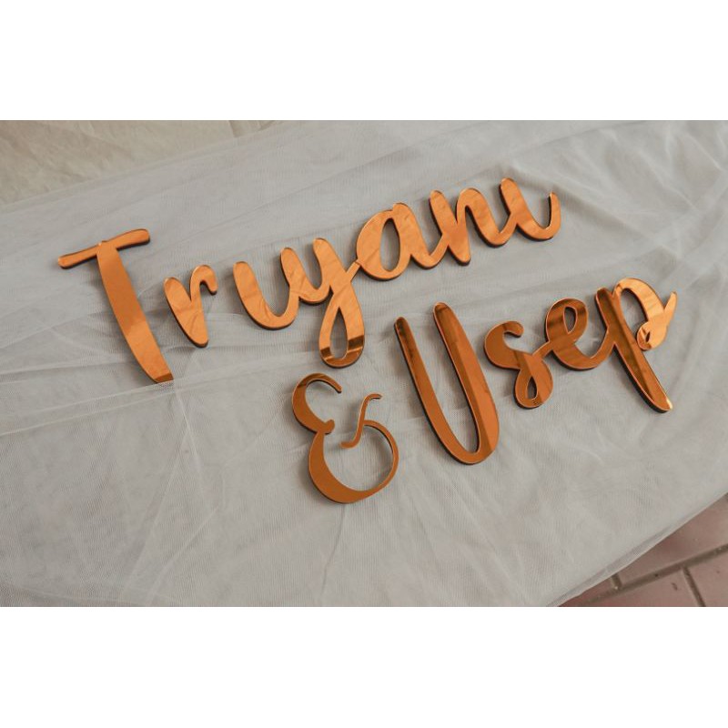 Name Sign / Wedding Sign / Nama Backdrop Lamaran