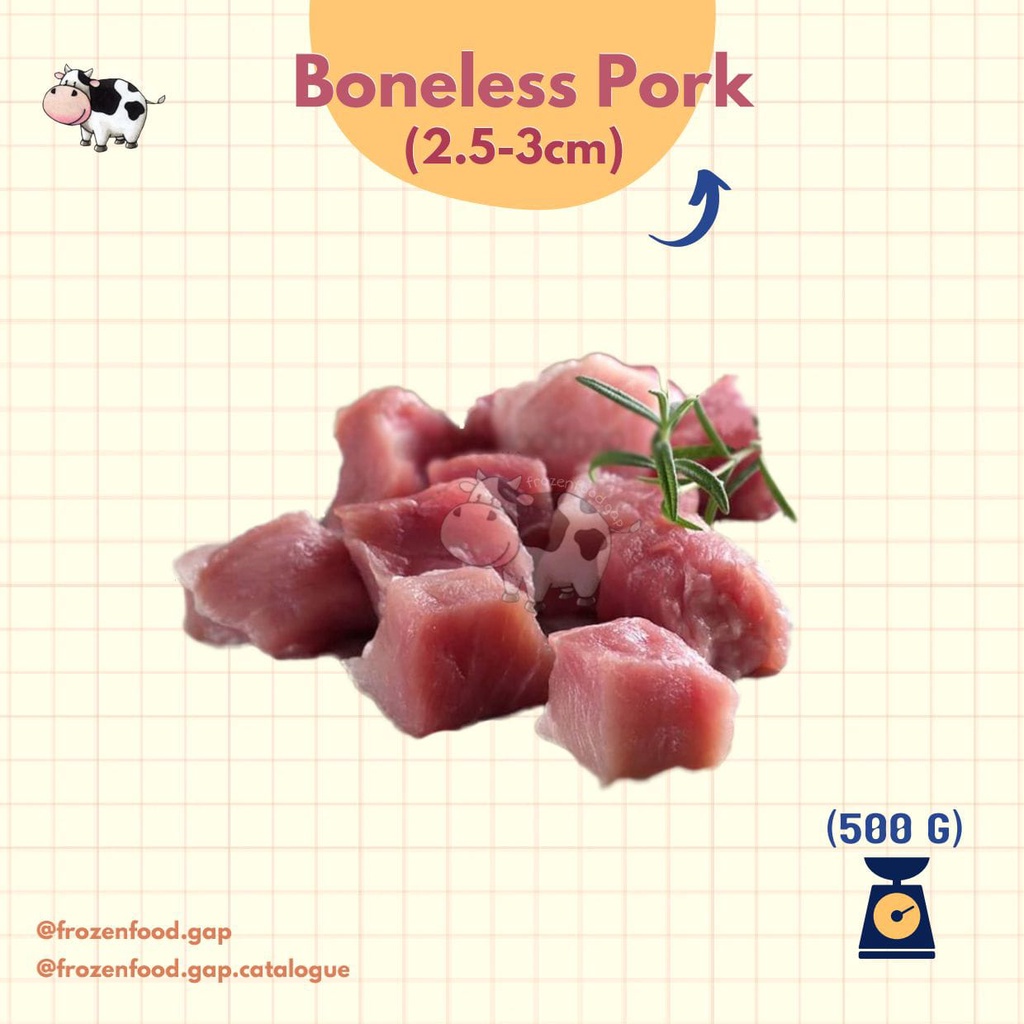 

Boneless Pork | Chiak Bak | Daging B2 | Frozen Food | Makanan Beku | Daging Beku