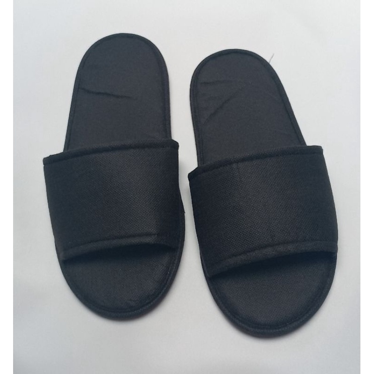 sandal hotel /lantai busa spunbond 8mm hitam terbuka