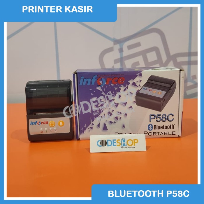 Inforce P58C Support Moka &amp; Paytren Portable Thermal Bluetooth Printer