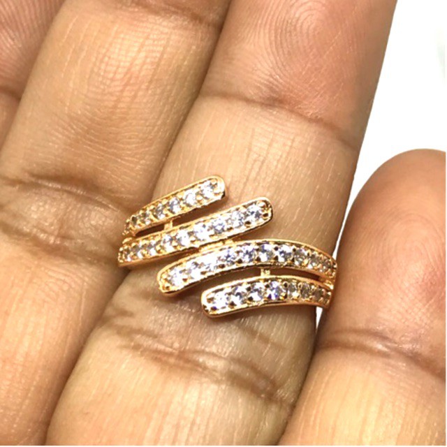 Cincin wanita cincin permata cincin lapis emas perhiasan cincin