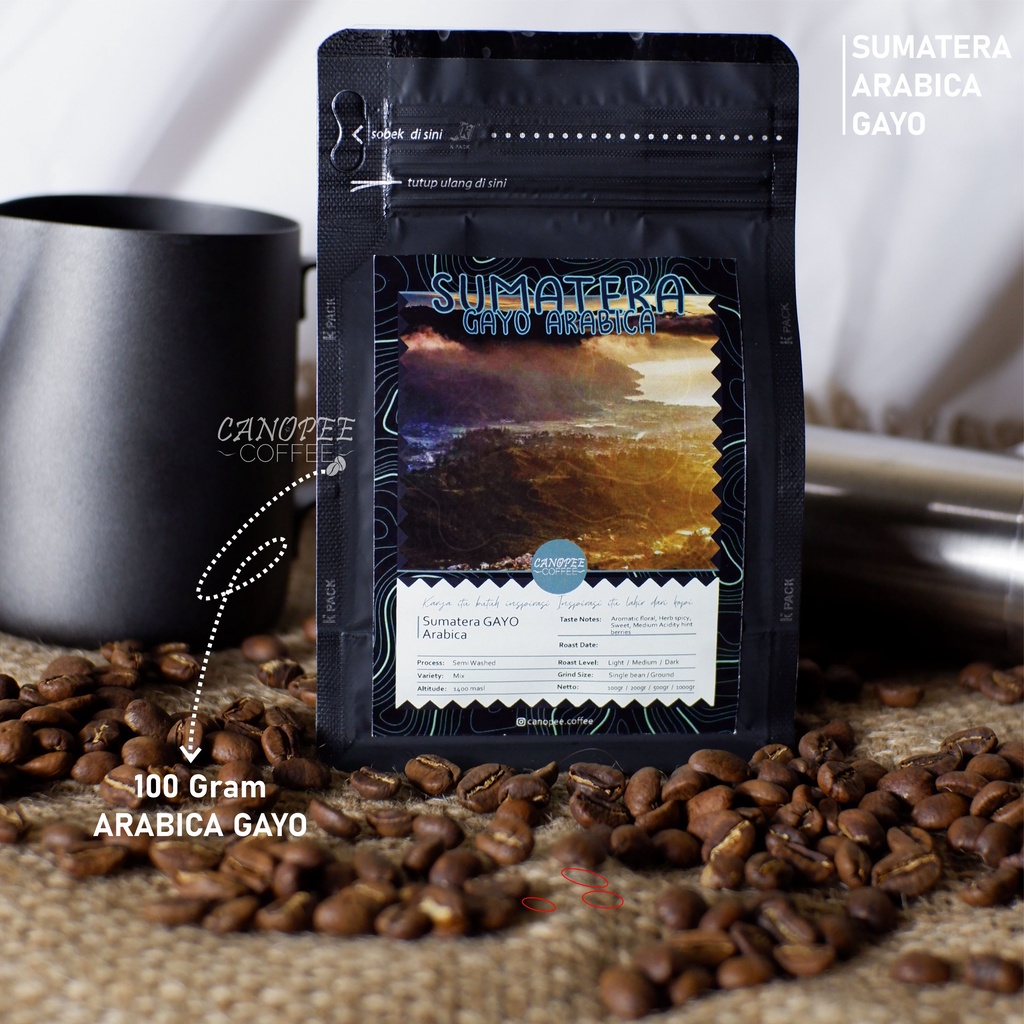 

Kopi ARABIKA "Sumatera Gayo Takengon" - 100gr - Fullwash Proccess
