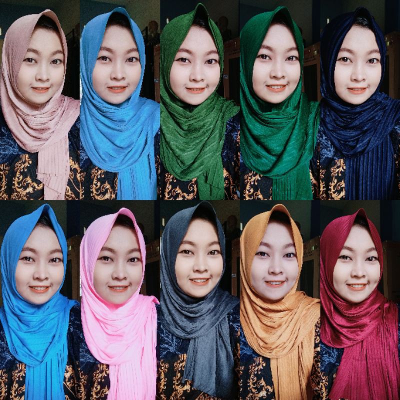 Pasmina plisket  hyget premium/Pashmina pleated shawl Full plisket