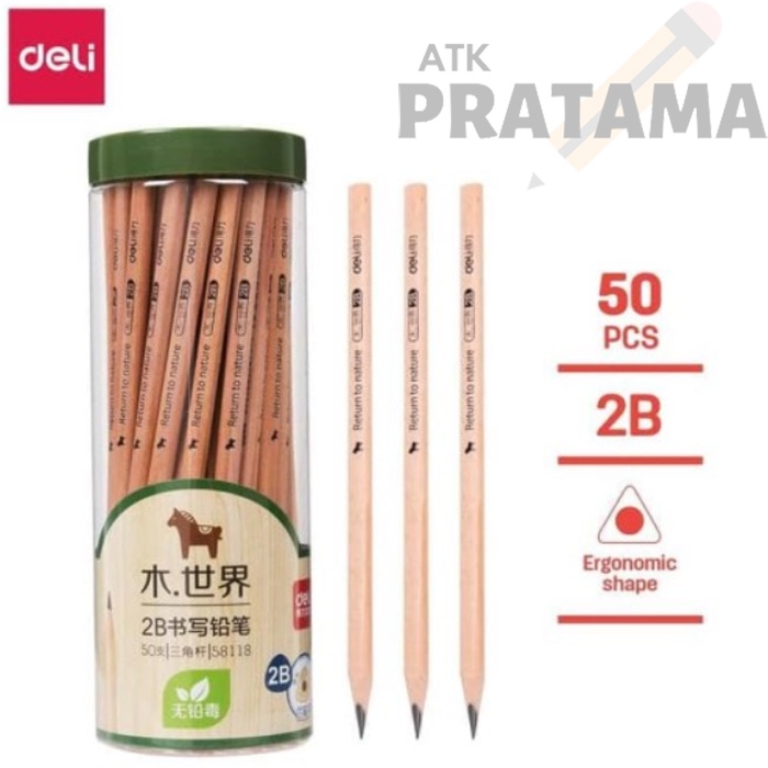 

SALE HABISIN STOCK!! DELI PENSIL 2B KAYU POPLAR 58118 ATK PRATAMA