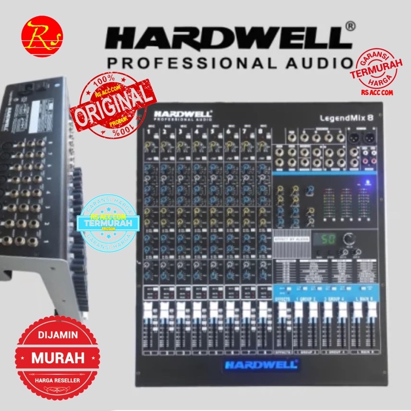 Mixer Audio Hardwell Legendmix8 Original 8 Chanell Efek Alesis RESMI PT