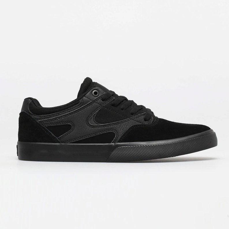 Sepatu DC Shoes KALIS VULC Full Black Skate Shoes ORIGINAL