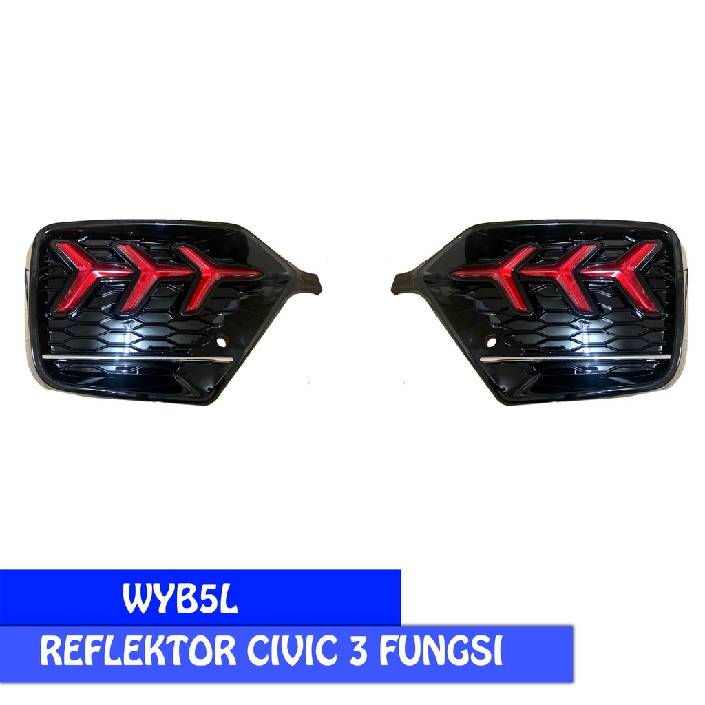 Lampu Belakang LED Reflektor untuk Honda Civic Hatchback