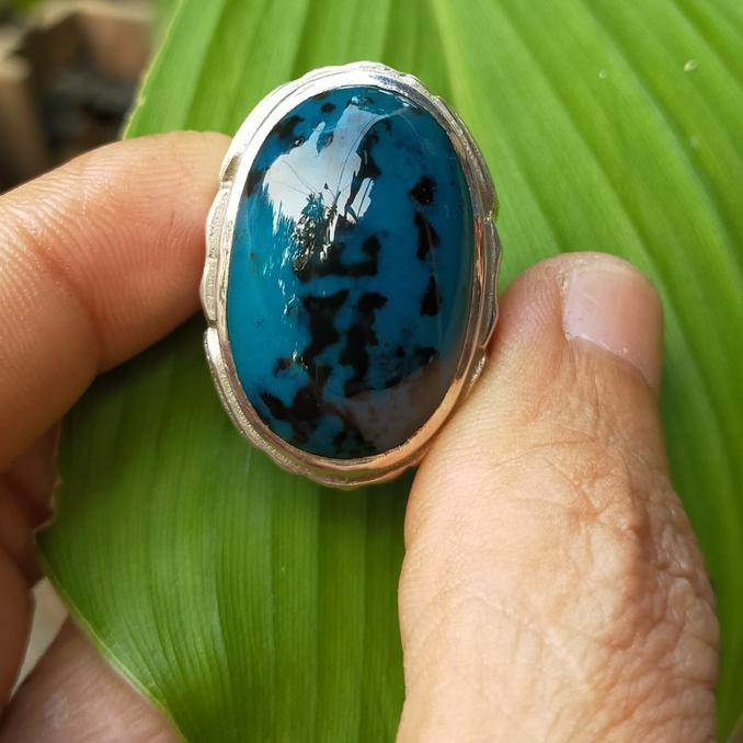 Ready# Cincin Batu Bacan Doko Gurango Motif Alam 100%Asli Natural Asal Maluku