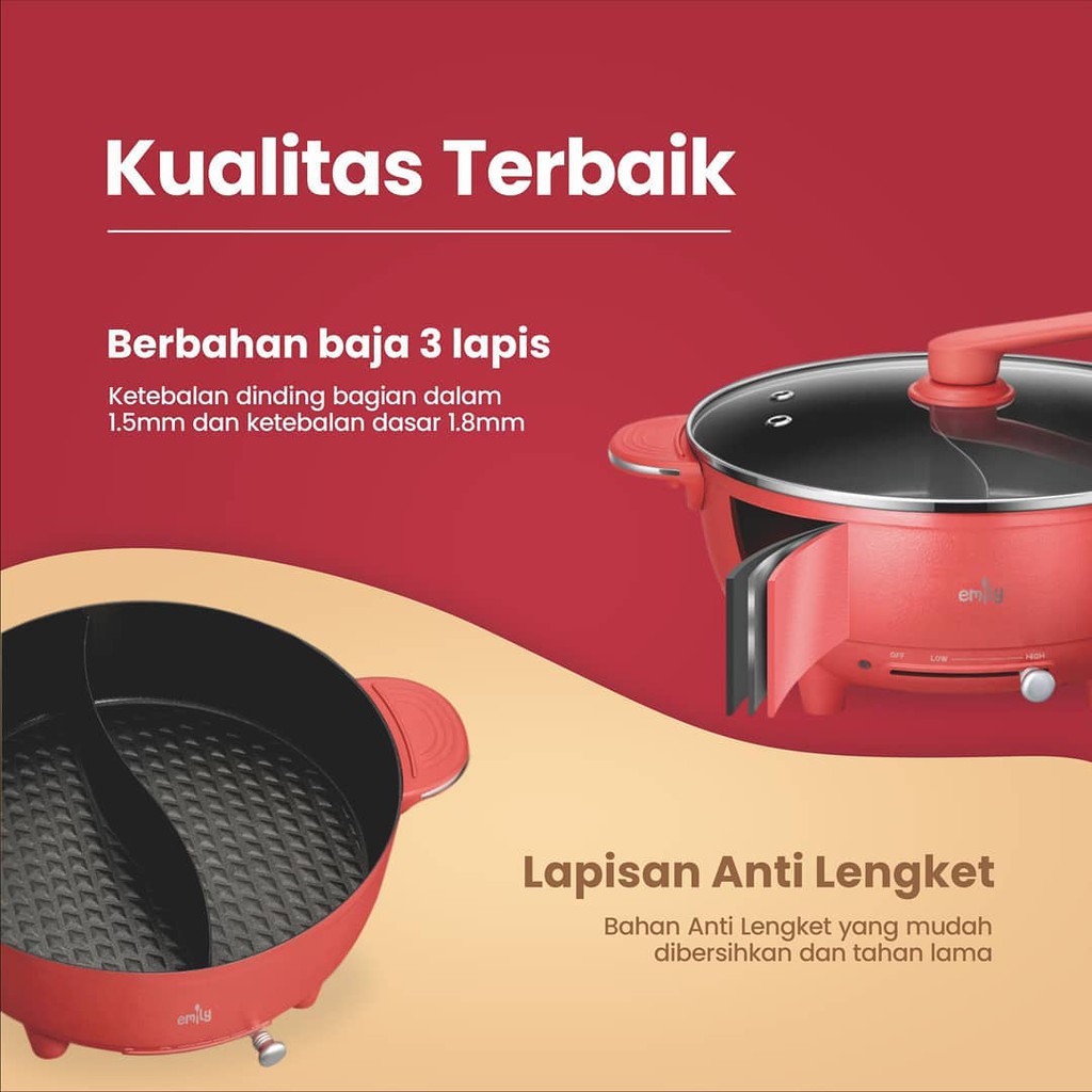 EMILY ELECTRIC HEAT PAN / EMILY / PERALATAN MASAK