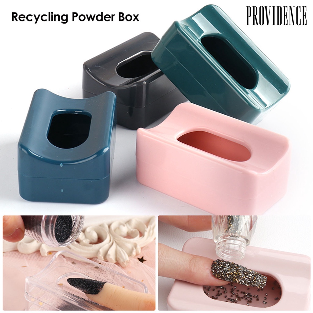 Providence Powder Recycling Box Large Space Saving Product Portable Manicure Powder Recycling Nail Art Glitter Storage Box for Female