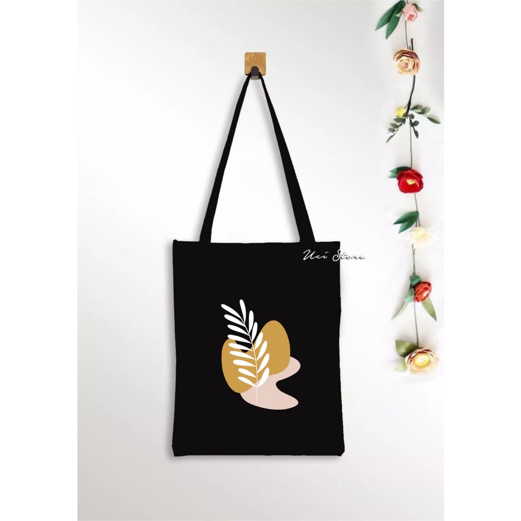 [BISA COD // PAKAI RESLETING] TOTEBAG AESTHETIC BUNGA 6  MOTIF TERBARU VARIAN WARNA (TOKO UCI)