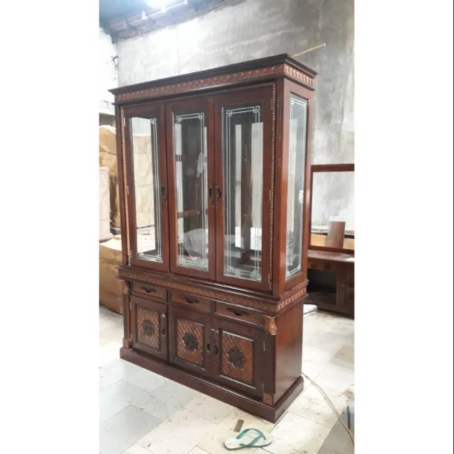 Bupet Pajangan Ruang Tamu Roman Pintu 3 Kayu Jati