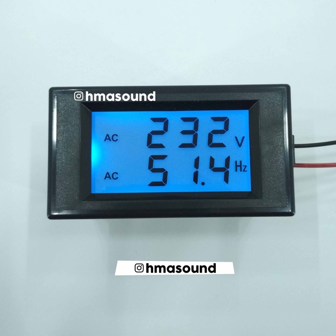 Voltmeter Volt Meter Frekuensi HZ VHZ LCD Digital AC 80-300V 45-65Hz