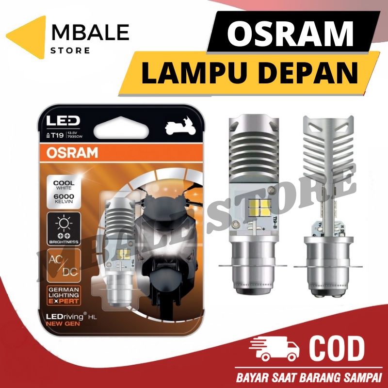 LAMPU DEPAN/LAMPU UTAMA LED OSRAM ORIGINAL SOKET T19/H6