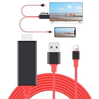 Kabel Adapter HDTV iPhone to HDMI Video Connector USB Lightning Ipad 2M Aksesoris Handphone Hp GALLERYONE gallery one