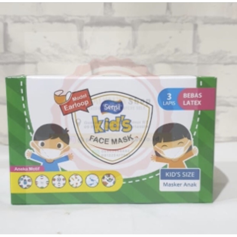 masker sensi anak headloop earloop sensi