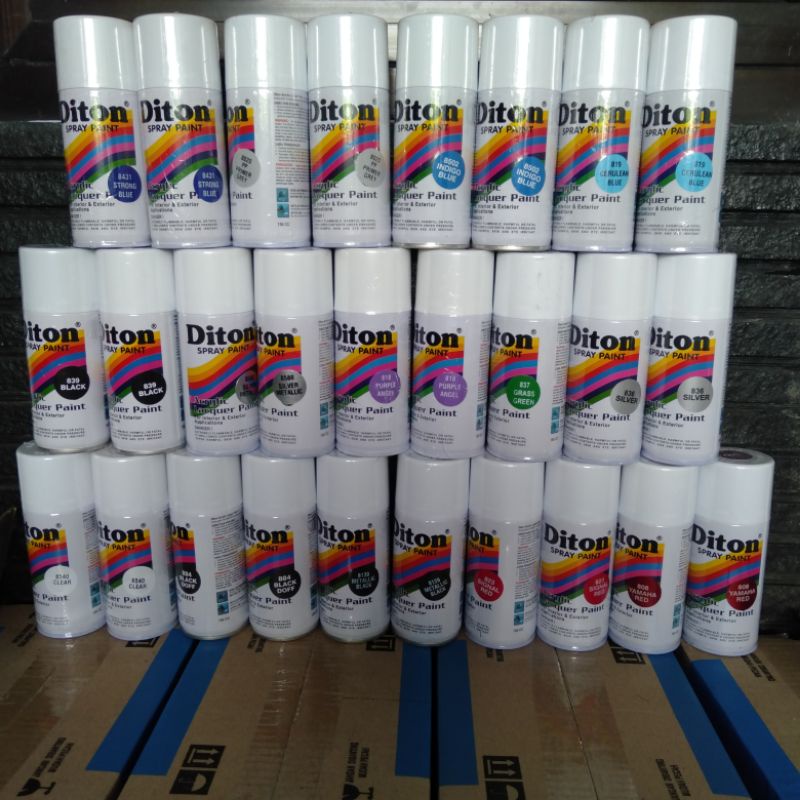 D1.  Pilox Pilok Diton Cat Diton 150cc hitam doff black white 840 clear 8540 Red Ready Stok ko