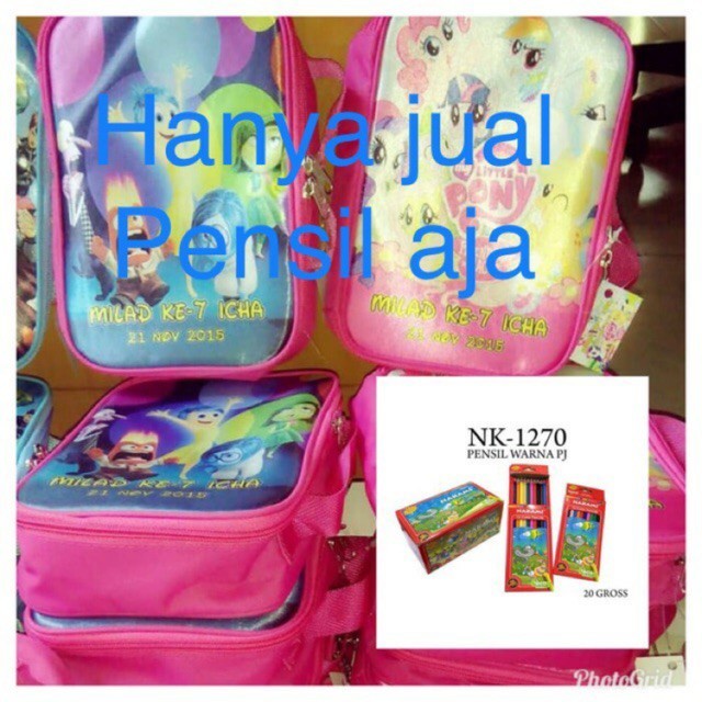 Pensil warna 12 pc BESAR cocok utk hadiah goody bag Anak / Pensil warna murah anak