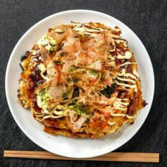 

Okonomiyaki Katsuobushi isi Ayam