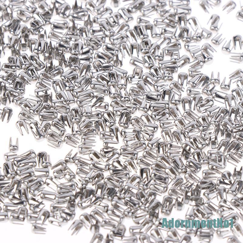 [AdornmentNo1]500pcs Spikes Rivets Four Claw Nails DIY for Clothing Beads Machine Accessories