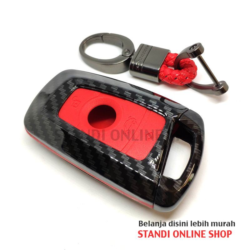 Cover Smartkey Sarung Kunci Remote BMW Seri 3 5 7 F Series Merah