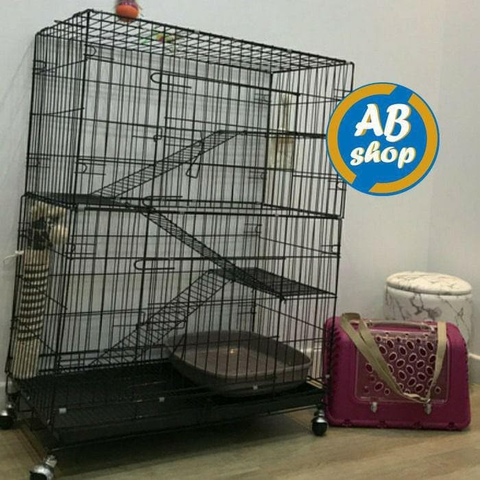 Dijual Kandang kucing tingkat 3 ukuran 76x46x100cm Diskon  Shopee 