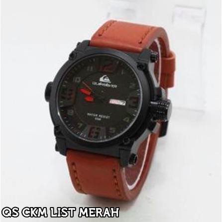 BAJ JAM TANGAN Quicksilver Tanggal Hari Kulit  QS001  JAM TANGAN MURAH JAM TANGAN PRIA