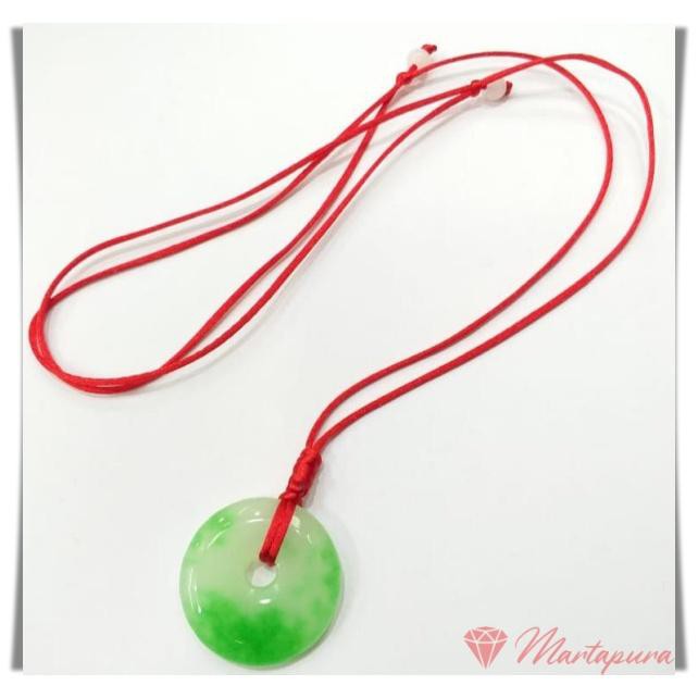KTL0071 Kalung Tali Bandul Batu Giok