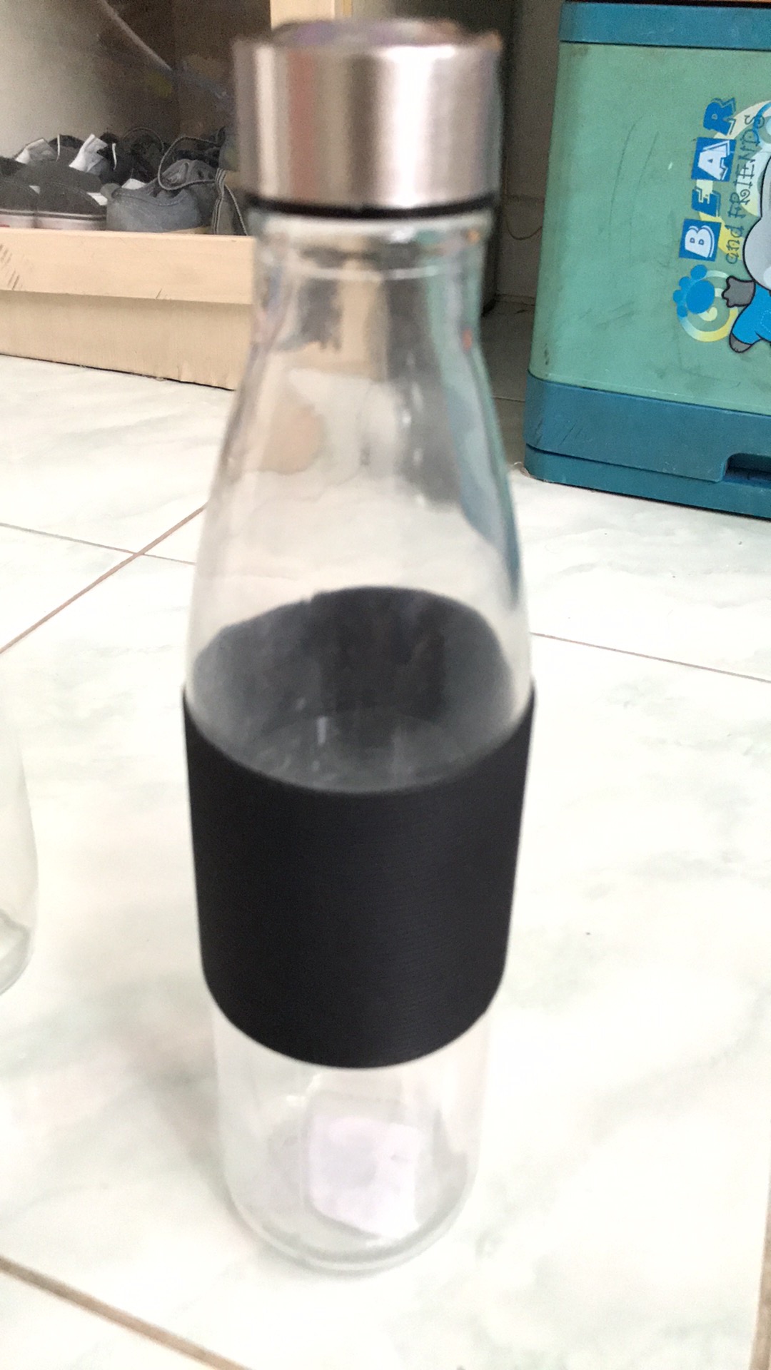 Botol Kaca Tutup Stainless 750 Ml Silicone Holder | Glass Bottle | Drinking Bottle