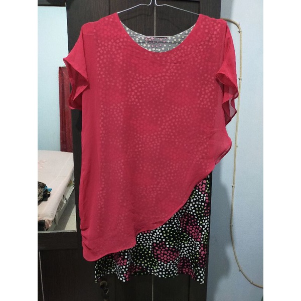 Preloved Dress Pink Fanta Stretch