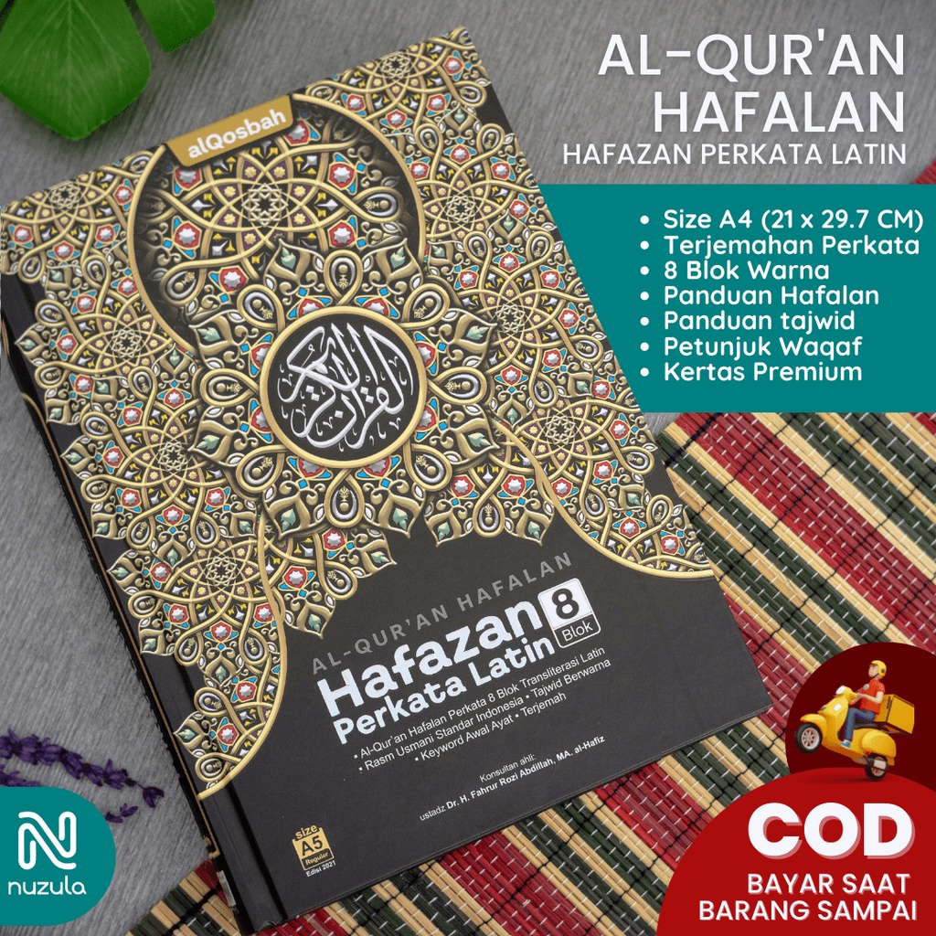 Jual Al Quran Hafazan 8 Blok Warna Perkata Latin A4 - Alquran Besar Per ...